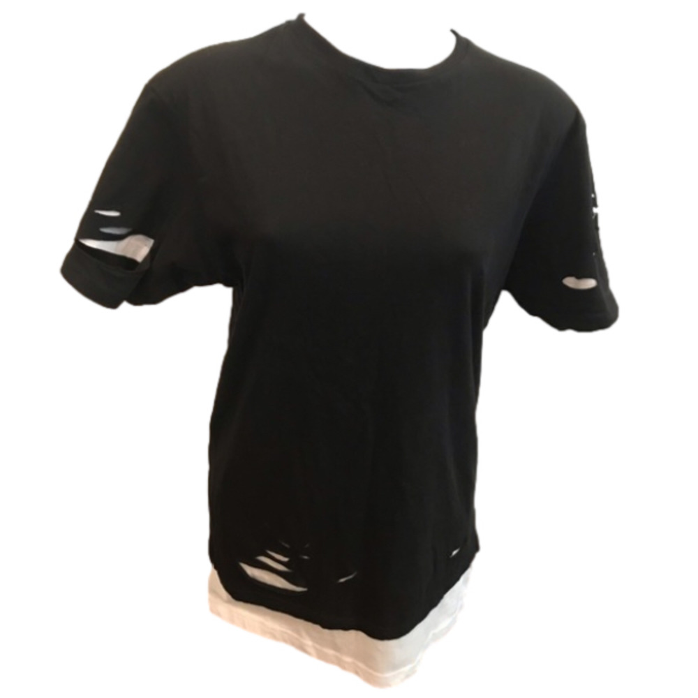𝅺Men’s Black and White Urban Id Short a sleeve Crew Neck Shirt size Medium